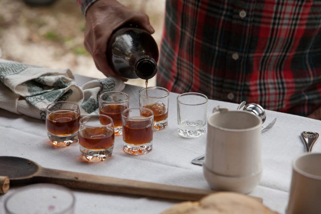 Smoked Vinosanto wine of the upper Tiber valley