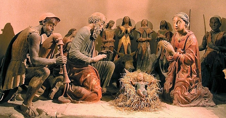 Immagine: 16th-century monumental Nativity scene in Calvi dell'Umbria