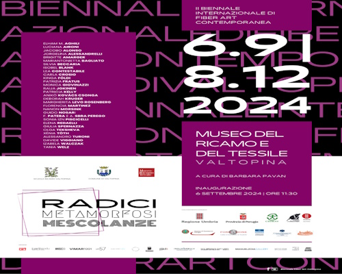 poster Biennale Internazionale di Fiber Art contemporanea - Valtopina