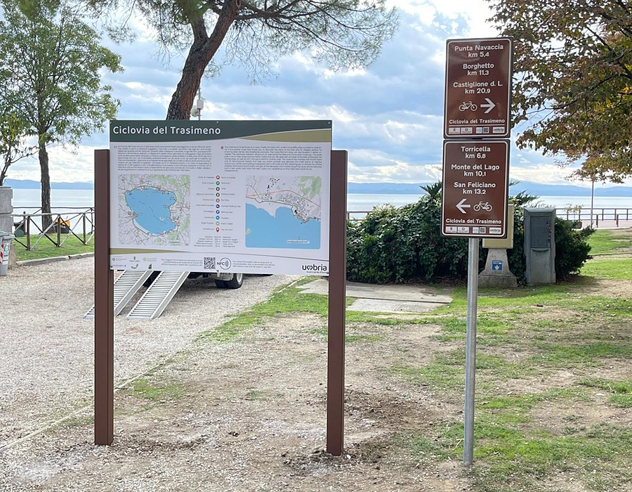 Trasimeno Cycle Route Cartelli segnaletici