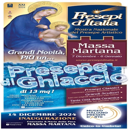 playbill XXI Edizione di “Presepi d’Italia” - Mostra Nazionale del Presepe Artistico - Massa Martana